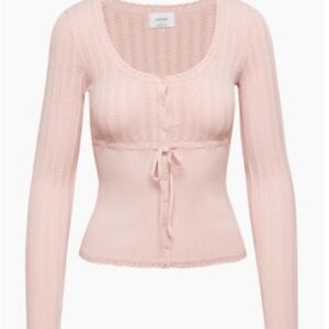 Wilfred Pink Knit Cardigan